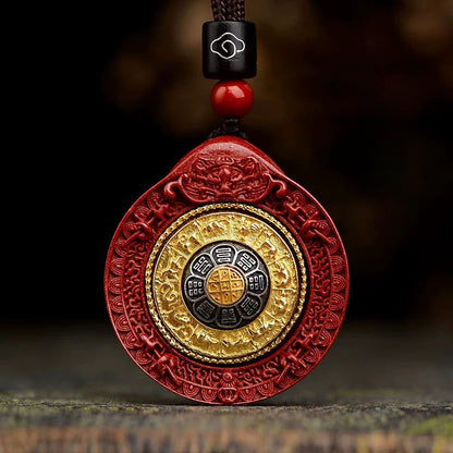 Taiji/Bagua(Eight Trigrams) - Pendant/Necklace - Spinning Cinnabar Pendant