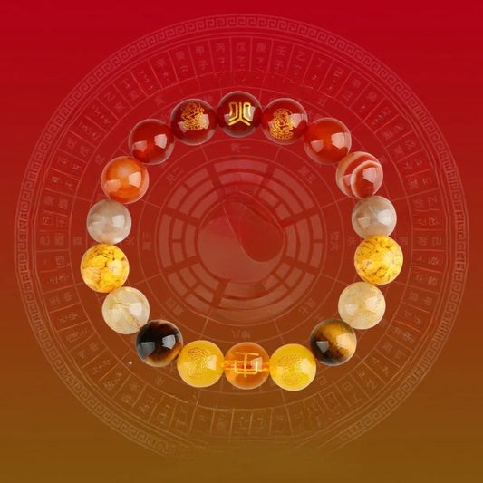 Wuxing(Five Elements) Bracelet  - Double elements - Agate