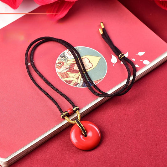 QiFu - Peace Buckle - Guard Your Peace and Safety - Cinnabar