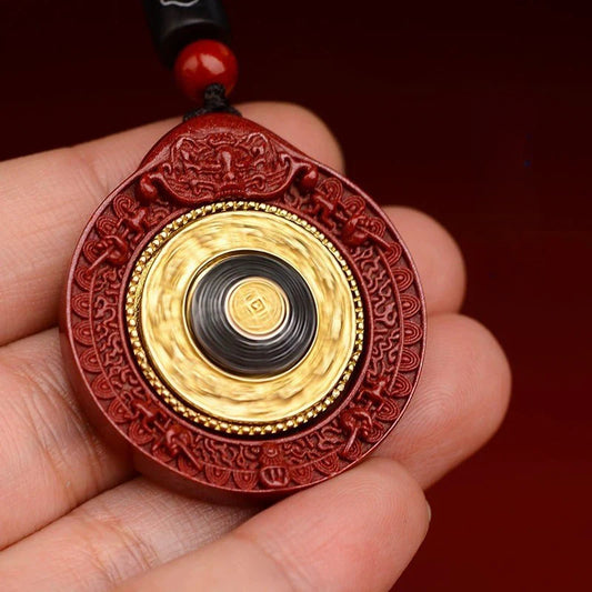 Taiji/Bagua(Eight Trigrams) - Pendant/Necklace - Spinning Cinnabar Pendant