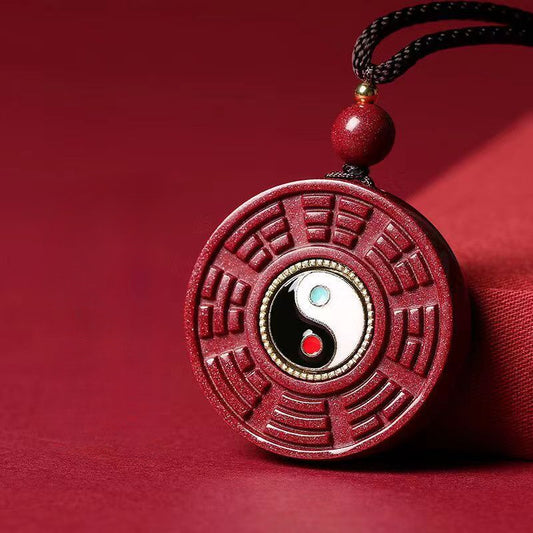 Taiji Bagua - Pendant - Energy with Ancient Wisdom - Cinnabar
