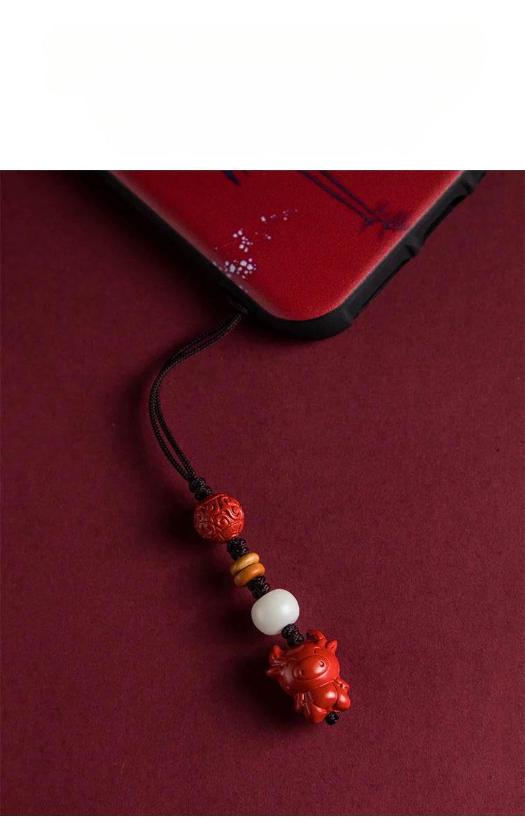 ShengXiao(Chinese 12 Zodiacs) - Charms Keychain- Cinnabar Cute Zodiacs Guardian