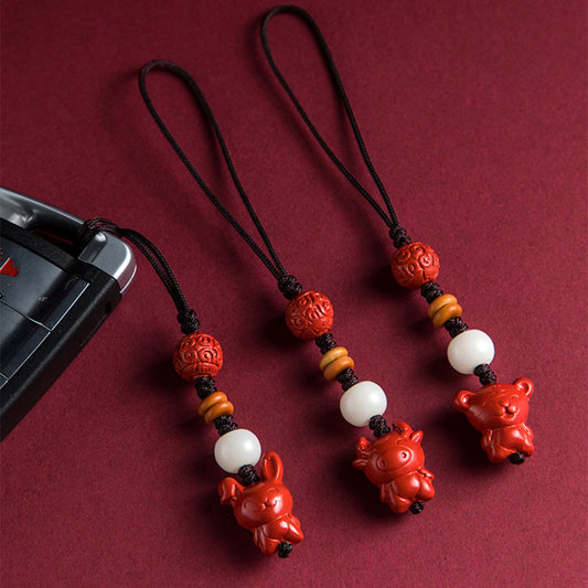 ShengXiao(Chinese 12 Zodiacs) - Charms Keychain- Cinnabar Cute Zodiacs Guardian