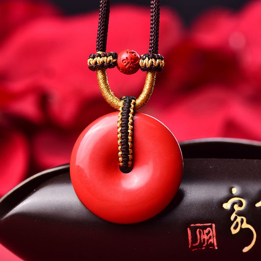 QiFu - Peace Buckle - Guard Your Peace and Safety - Cinnabar