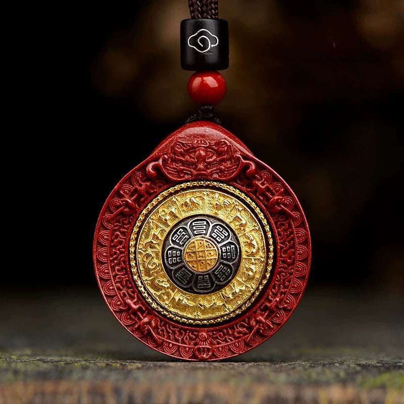Taiji/Bagua(Eight Trigrams) - Pendant/Necklace - Spinning Cinnabar Pendant