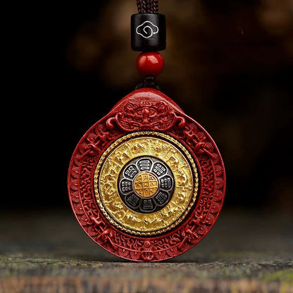 Taiji/Bagua(Eight Trigrams) - Pendant/Necklace - Spinning Cinnabar Pendant