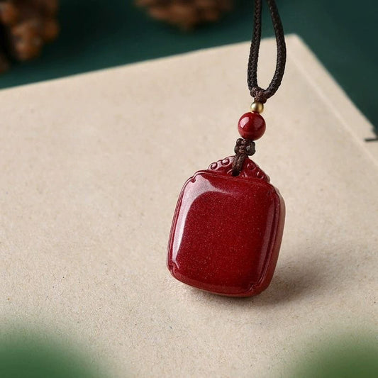 QiFu - Pendant/Charms - Guard Your Fortune and Peace - Cinnabar