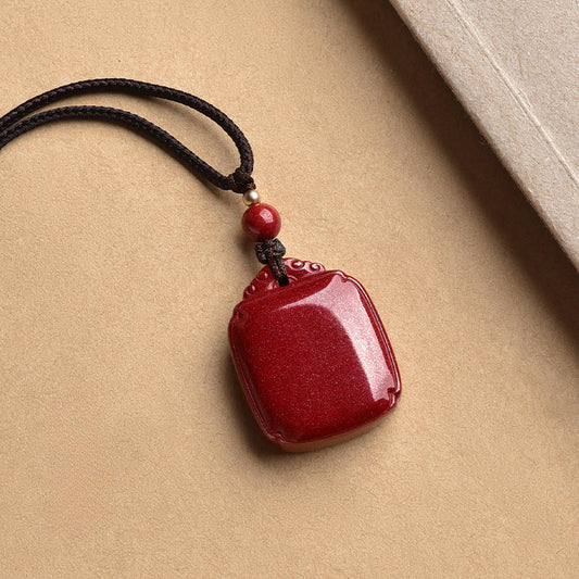 QiFu - Pendant/Charms - Guard Your Fortune and Peace - Cinnabar