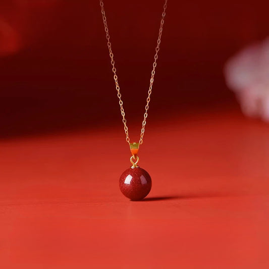 Qifu - Pendant From Putuo Mountain - Hold Your Fortune - Cinnabar