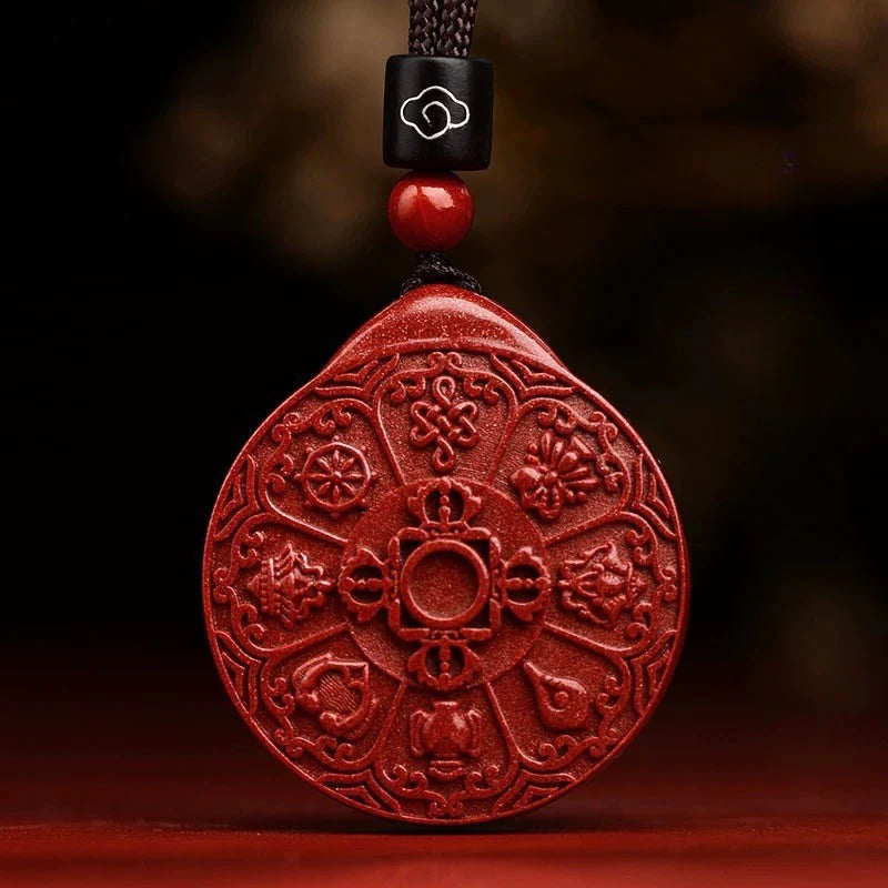 Taiji/Bagua(Eight Trigrams) - Pendant/Necklace - Spinning Cinnabar Pendant