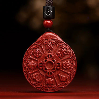 Taiji/Bagua(Eight Trigrams) - Pendant/Necklace - Spinning Cinnabar Pendant